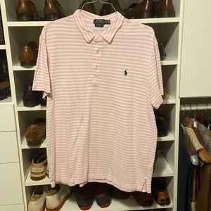 Ralph Lauren mens pink striped polo